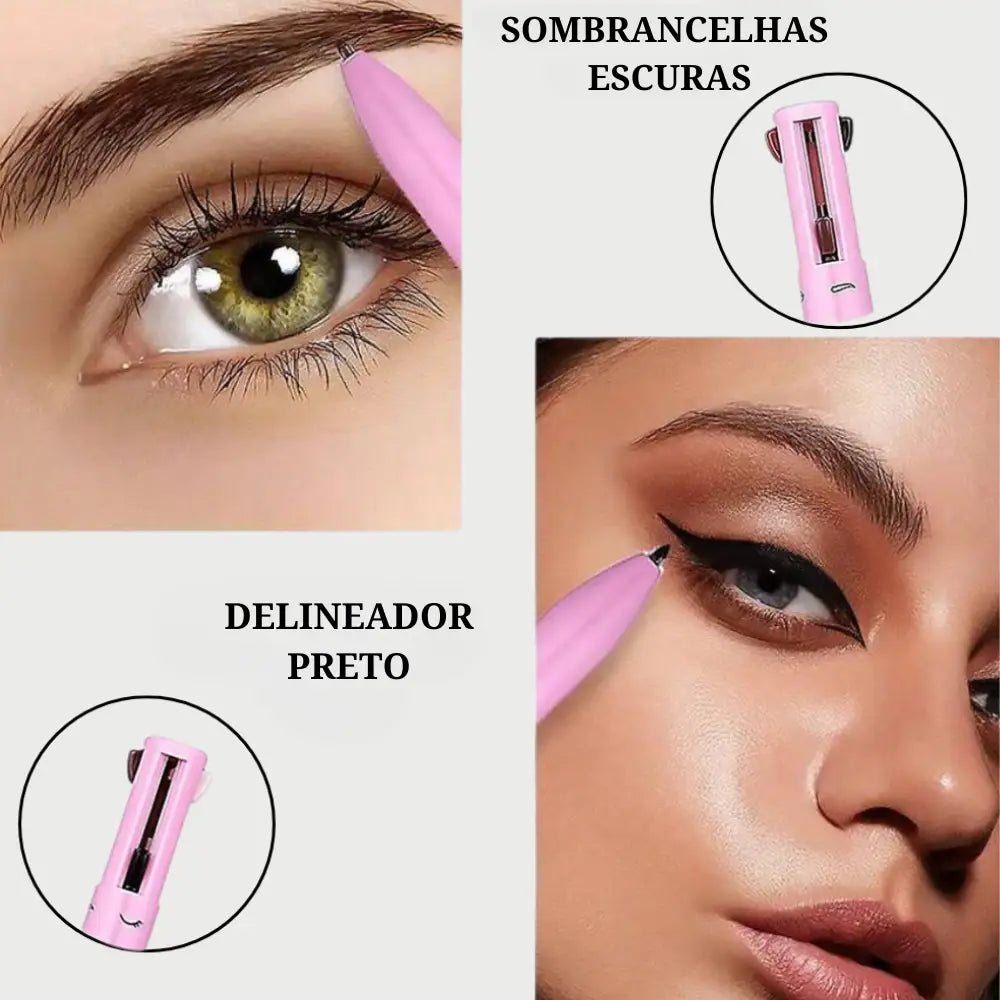 Caneta 4 em 1 - Maquiagem Completa Charmon (Edição Premium) - Charmontie