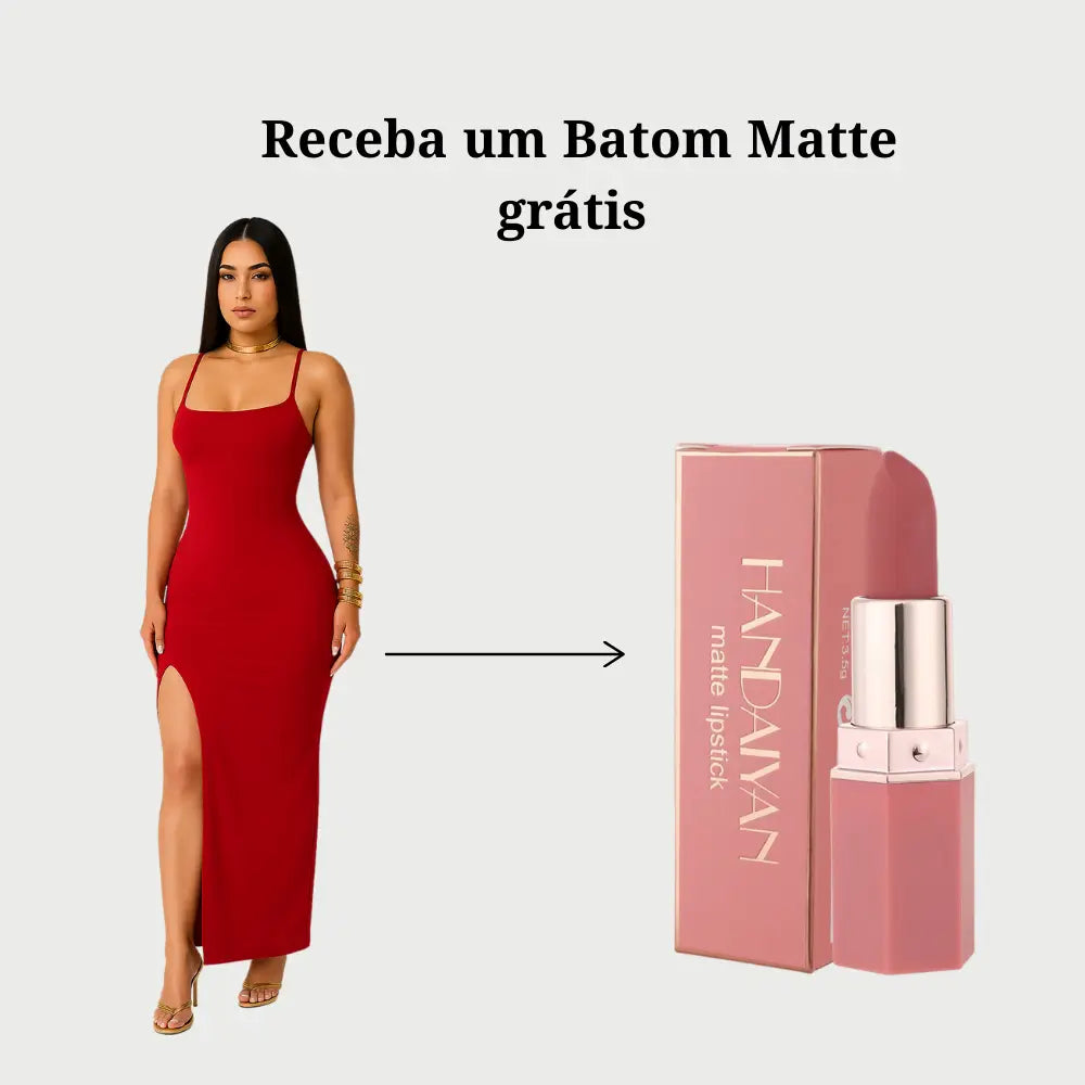 Vestido Canelado Spice Girl + Batom Matte Exclusivo (Edição premium) - Charmontie