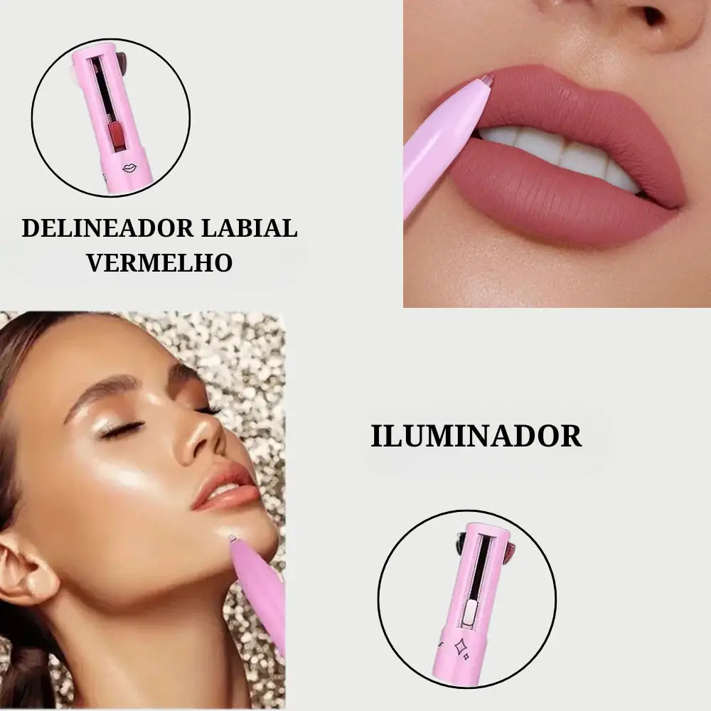 Caneta 4 em 1 - Maquiagem Completa Charmon (Edição Premium) - Charmontie