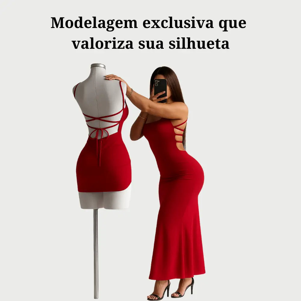 Vestido Canelado Spice Girl + Batom Matte Exclusivo (Edição premium) - Charmontie