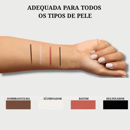 Caneta 4 em 1 - Maquiagem Completa Charmon (Edição Premium) - Charmontie