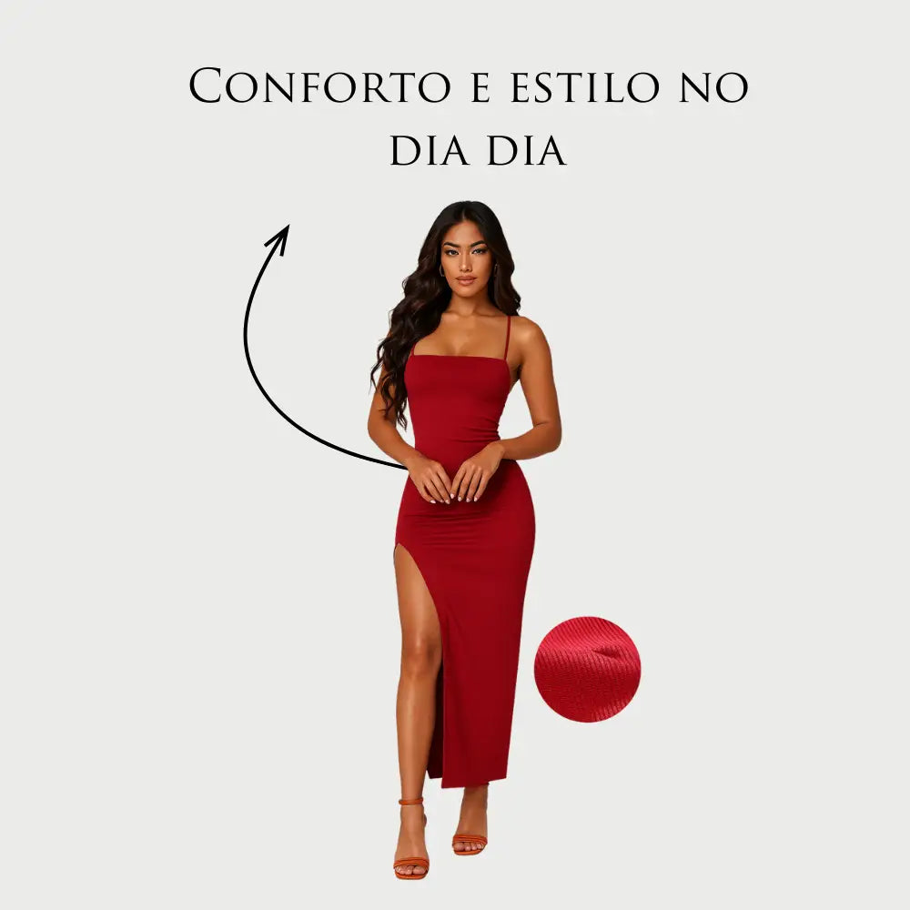 Vestido Canelado Spice Girl + Batom Matte Exclusivo (Edição premium)